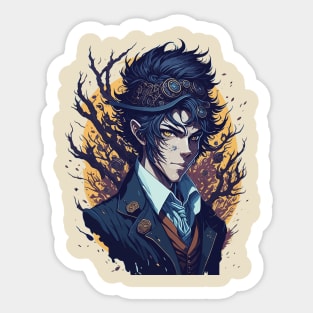 Steampunk Wizard: A Magical Anime Adventure Sticker